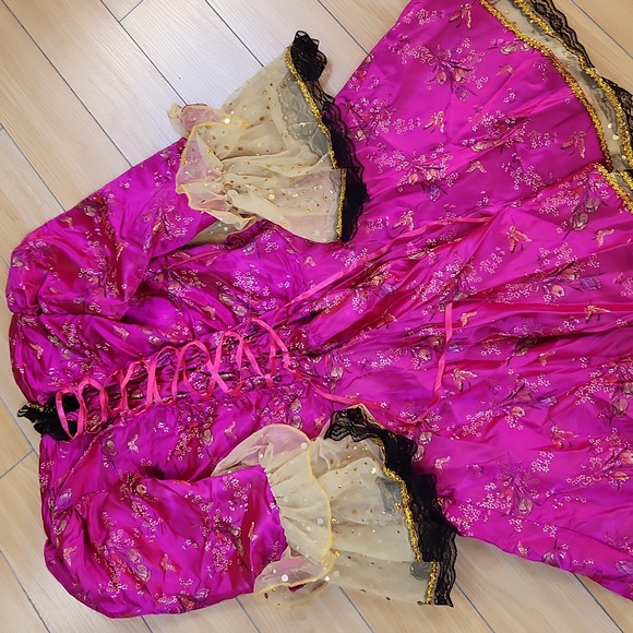 Halloween Magenta Pink Clown Costume - Picture 8 of 9